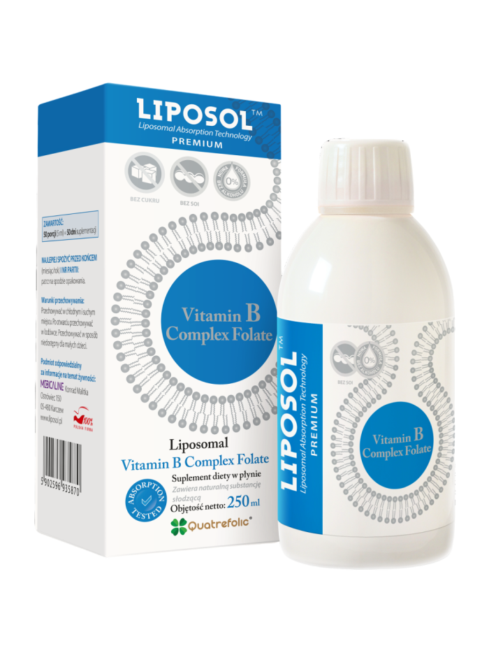 LIPOSOL Liposomalna Witamina B Complex Folate 250 ml w Pakuj ZDROWIE Gdańsk Wrzeszcz