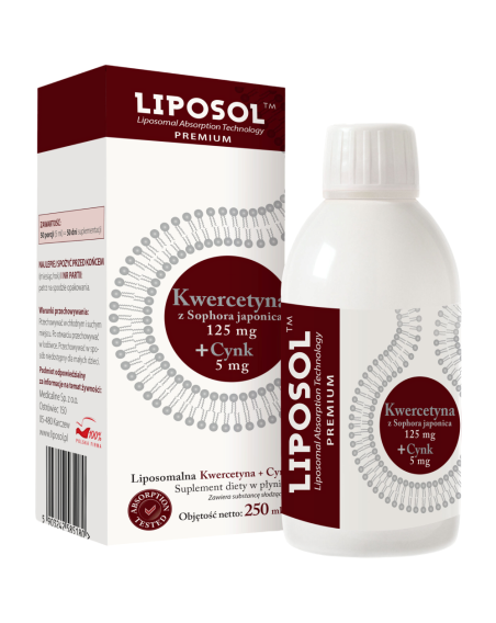 LIPOSOL Liposomalna Kwercetyna 125mg + Cynk 5mg 250 ml w Pakuj ZDROWIE Gdańsk Wrzeszcz