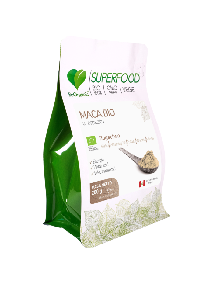 BeOrganic MACA BIO w proszku 200 g w Pakuj ZDROWIE Gdańsk Wrzeszcz