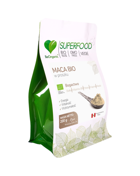 BeOrganic MACA BIO w proszku 200 g w Pakuj ZDROWIE Gdańsk Wrzeszcz