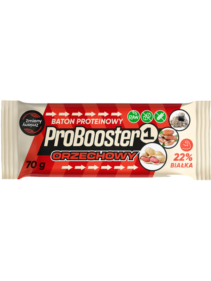 ZMIANY ZMIANY Baton proteinowy ProBooster 1 orzechowy 70 g w Pakuj ZDROWIE Gdańsk Wrzeszcz