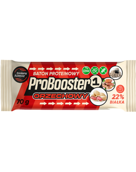 ZMIANY ZMIANY Baton proteinowy ProBooster 1 orzechowy 70 g w Pakuj ZDROWIE Gdańsk Wrzeszcz