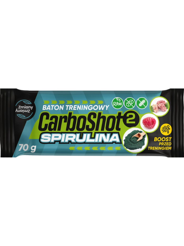 ZMIANY ZMIANY Baton treningowy CarboShot 2 spirulina 70 g w Pakuj ZDROWIE Gdańsk Wrzeszcz