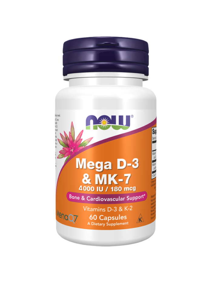 NOW FOODS Vitamin Mega D3 4000IU & MK-7 180mcg 60 caps w Pakuj ZDROWIE Gdańsk Wrzeszcz