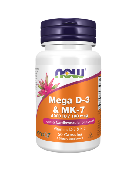 NOW FOODS Vitamin Mega D3 4000IU & MK-7 180mcg 60 caps w Pakuj ZDROWIE Gdańsk Wrzeszcz