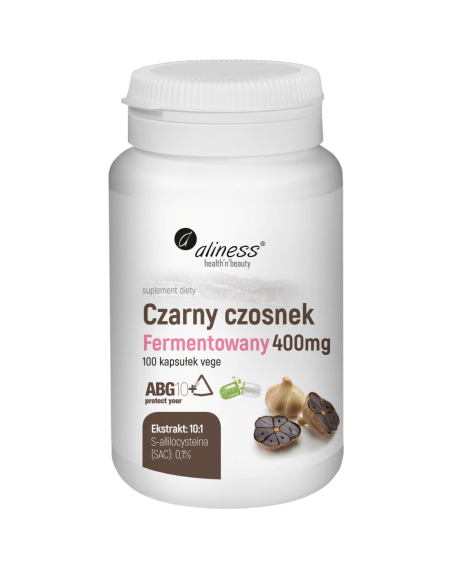 ALINESS Czarny czosnek Fermentowany 400mg 100 vcaps w Pakuj ZDROWIE Gdańsk Wrzeszcz