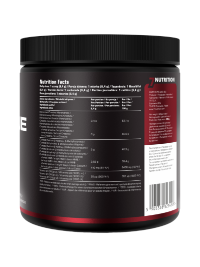 Skład 7NUTRITION Creatine + HMB 320 g w Pakuj ZDROWIE Gdańsk Wrzeszcz