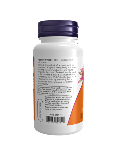 Tył NOW FOODS P-5-P 50mg 90 vcaps w Pakuj ZDROWIE Gdańsk Wrzeszcz