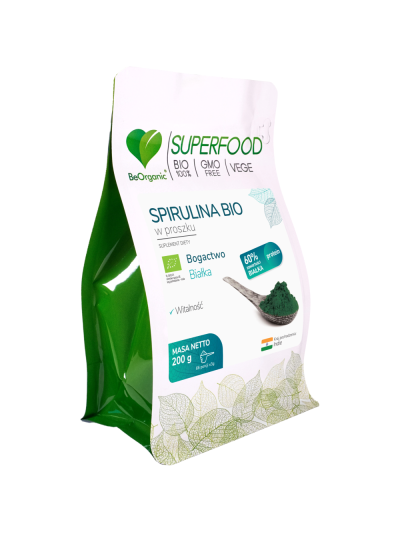 BeOrganic Spirulina BIO w proszku 200 g w Pakuj ZDROWIE Gdańsk Wrzeszcz