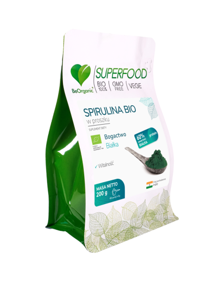 BeOrganic Spirulina BIO w proszku 200 g w Pakuj ZDROWIE Gdańsk Wrzeszcz