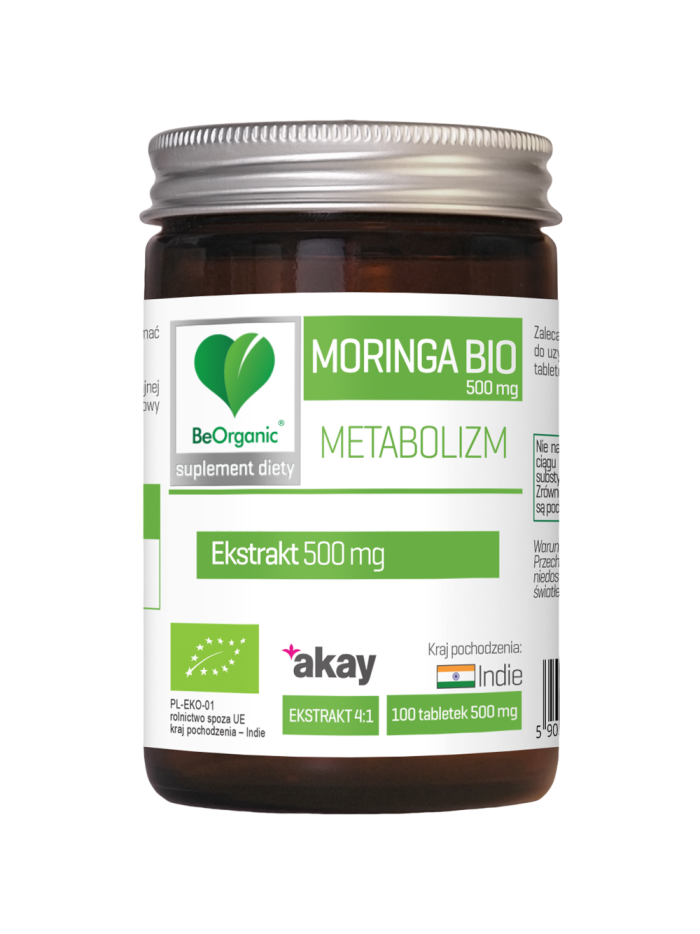 BeOrganic Moringa BIO 500mg 100 tabs w Pakuj ZDROWIE Gdańsk Wrzeszcz