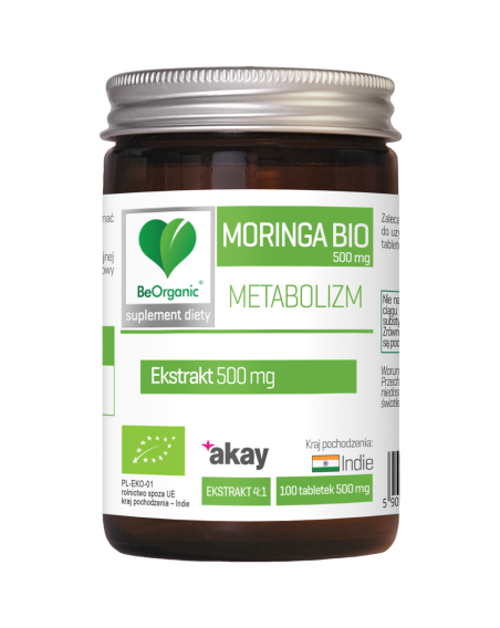 BeOrganic Moringa BIO 500mg 100 tabs w Pakuj ZDROWIE Gdańsk Wrzeszcz