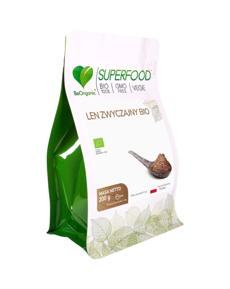 BeOrganic Len zwyczajny BIO w proszku 200 g w Pakuj ZDROWIE Gdańsk Wrzeszcz