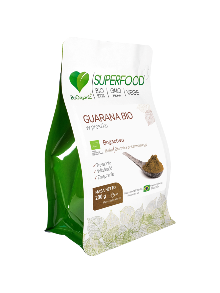 BeOrganic Guarana BIO w proszku 200 g w Pakuj ZDROWIE Gdańsk Wrzeszcz