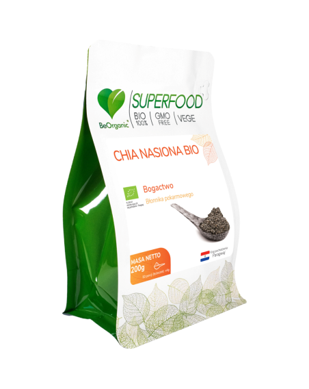BeOrganic Chia nasiona BIO 200 g w Pakuj ZDROWIE Gdańsk Wrzeszcz