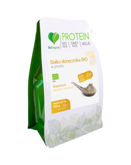 BeOrganic Białko słonecznika BIO w proszku 200 g w Pakuj ZDROWIE Gdańsk Wrzeszcz