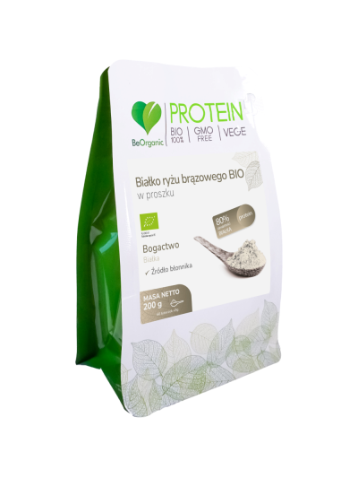 BeOrganic Białko ryżu brązowego BIO w proszku 200 g w Pakuj ZDROWIE Gdańsk Wrzeszcz