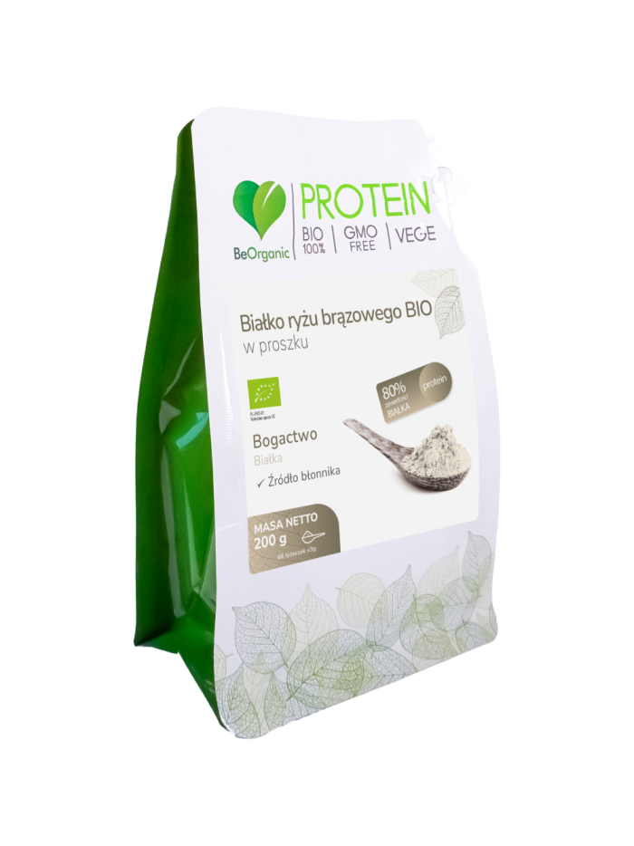 BeOrganic Białko ryżu brązowego BIO w proszku 200 g w Pakuj ZDROWIE Gdańsk Wrzeszcz