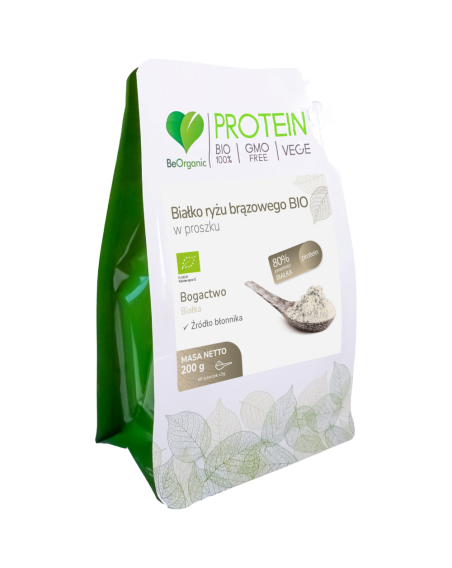 BeOrganic Białko ryżu brązowego BIO w proszku 200 g w Pakuj ZDROWIE Gdańsk Wrzeszcz
