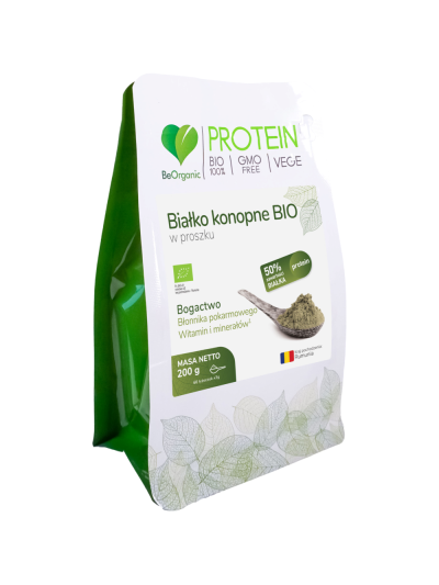 BeOrganic Białko konopne BIO w proszku 200 g w Pakuj ZDROWIE Gdańsk Wrzeszcz