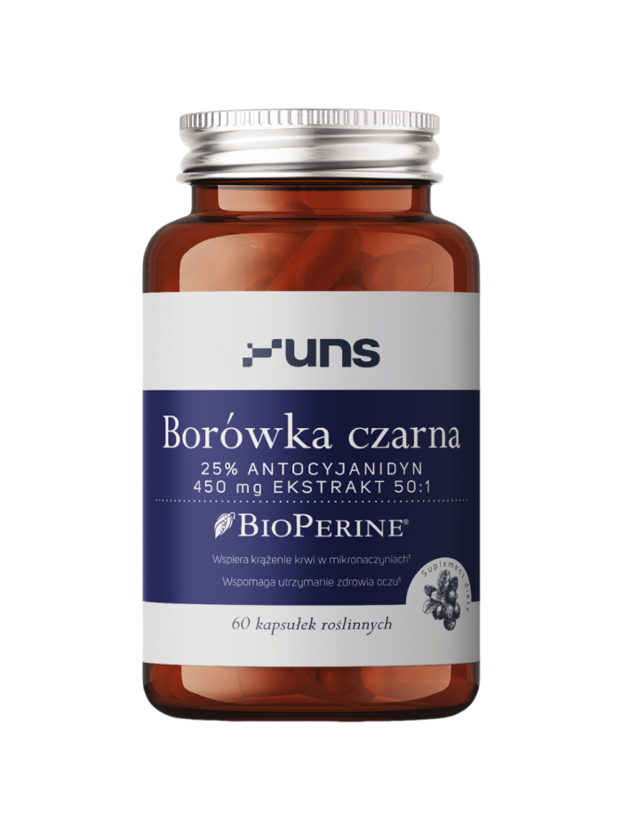 UNS Borówka czarna + Bioperine 60 vcaps w Pakuj ZDROWIE Gdańsk Wrzeszcz