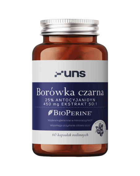UNS Borówka czarna + Bioperine 60 vcaps w Pakuj ZDROWIE Gdańsk Wrzeszcz