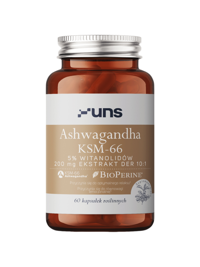UNS Ashwagandha KSM-66 + Bioperine 60 vcaps w Pakuj ZDROWIE Gdańsk Wrzeszcz