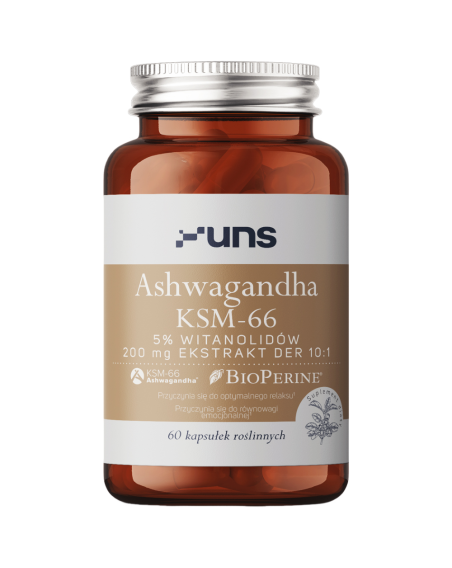 UNS Ashwagandha KSM-66 + Bioperine 60 vcaps w Pakuj ZDROWIE Gdańsk Wrzeszcz