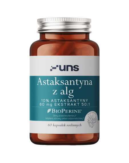 UNS Astaksantyna z Alg + Bioperine 60 vcaps w Pakuj ZDROWIE Gdańsk Wrzeszcz
