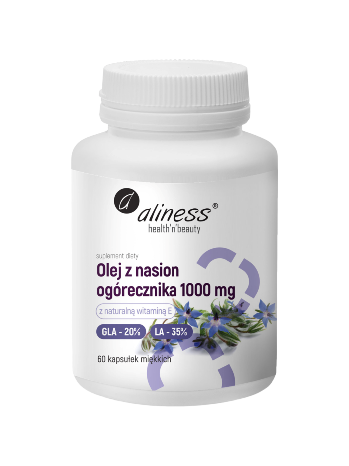 ALINESS Olej z nasion ogórecznika 1000mg 60 vcaps w Pakuj ZDROWIE Gdańsk Wrzeszcz