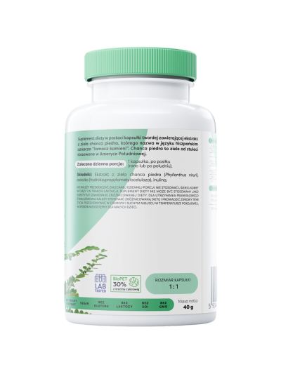 Tył OSAVI Chanca Piedra 500mg 60 vcaps w Pakuj ZDROWIE Gdańsk Wrzeszcz