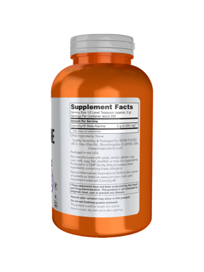 Skład NOW FOODS Beta-Alanine Powder 500 g w Pakuj ZDROWIE Gdańsk Wrzeszcz