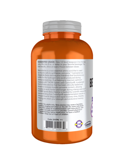 Tył NOW FOODS Beta-Alanine Powder 500 g w Pakuj ZDROWIE Gdańsk Wrzeszcz