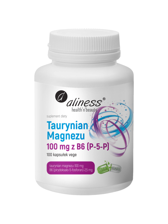 ALINESS Taurynian Magnezu 100mg z B6 P-5-P 100 vcaps w Pakuj ZDROWIE Gdańsk Wrzeszcz