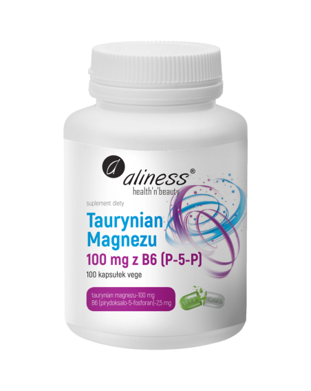 ALINESS Taurynian Magnezu 100mg z B6 P-5-P 100 vcaps w Pakuj ZDROWIE Gdańsk Wrzeszcz