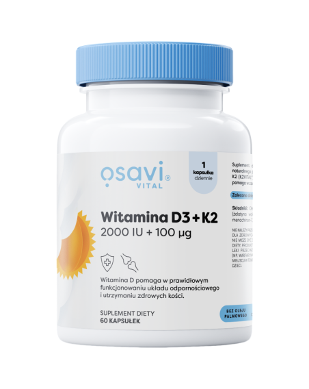 OSAVI Witamina D3+K2 2000IU+100mcg 60 caps w Pakuj ZDROWIE Gdańsk Wrzeszcz