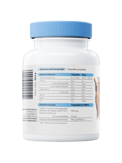 Skład OSAVI Ashwagandha Extra 400mg 60 vcaps w Pakuj ZDROWIE Gdańsk Wrzeszcz