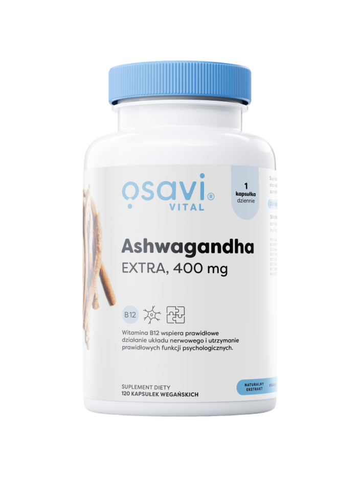 OSAVI Ashwagandha Extra 400mg 120 vcaps w Pakuj ZDROWIE Gdańsk Wrzeszcz