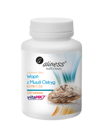 ALINESS Wapń z Muszli Ostryg z K2 MK7 i D3 100 tabs w Pakuj ZDROWIE Gdańsk Wrzeszcz