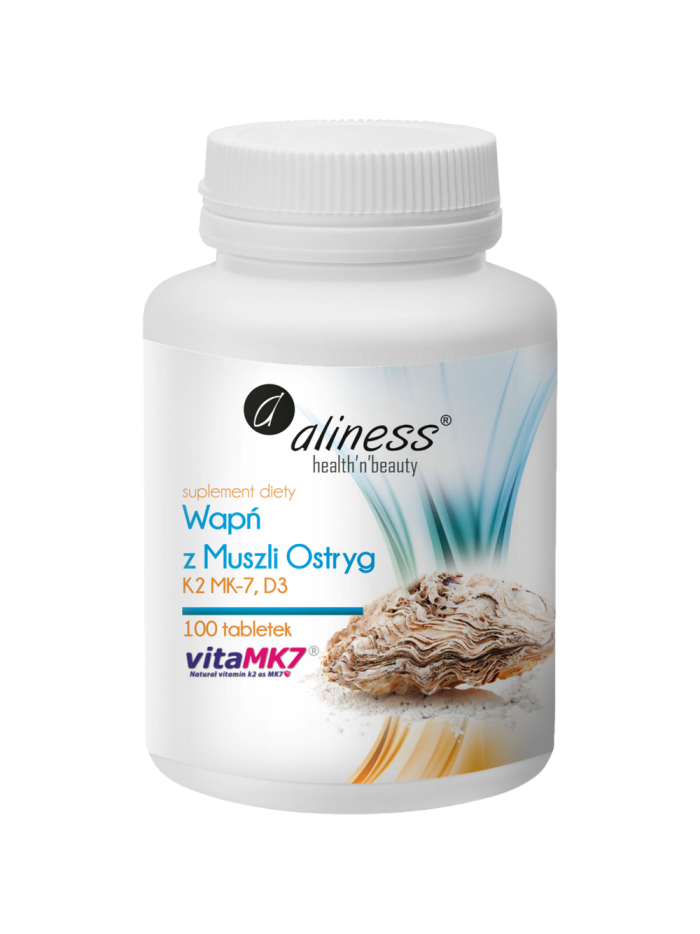 ALINESS Wapń z Muszli Ostryg z K2 MK7 i D3 100 tabs w Pakuj ZDROWIE Gdańsk Wrzeszcz