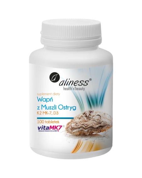 ALINESS Wapń z Muszli Ostryg z K2 MK7 i D3 100 tabs w Pakuj ZDROWIE Gdańsk Wrzeszcz