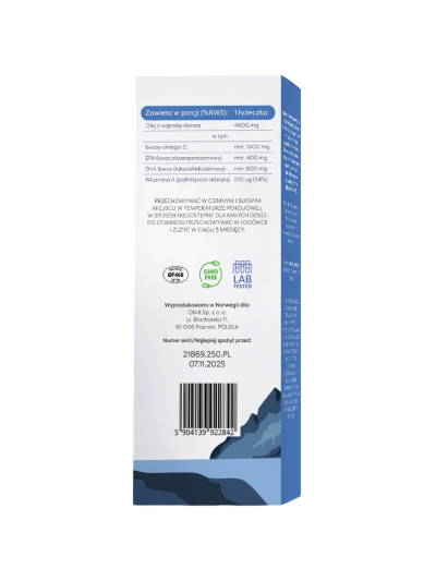 Tył OSAVI Tran Norweski 1000mg 250 ml w Pakuj ZDROWIE Gdańsk Wrzeszcz