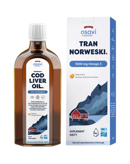 OSAVI Tran Norweski 1000mg 250 ml pomarańcz w Pakuj ZDROWIE Gdańsk Wrzeszcz
