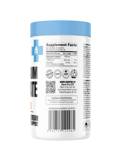 Skład HIRO.LAB Magnesium Glycinate 120 vcaps w Pakuj ZDROWIE Gdańsk Wrzeszcz