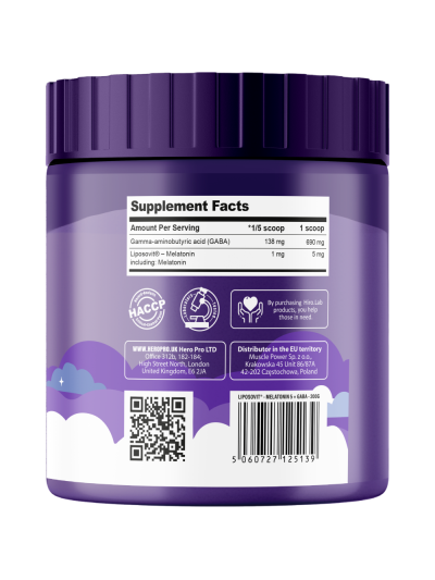 Skład HIRO.LAB Melatonin 5 Liposovit + GABA 200 g w Pakuj ZDROWIE Gdańsk Wrzeszcz