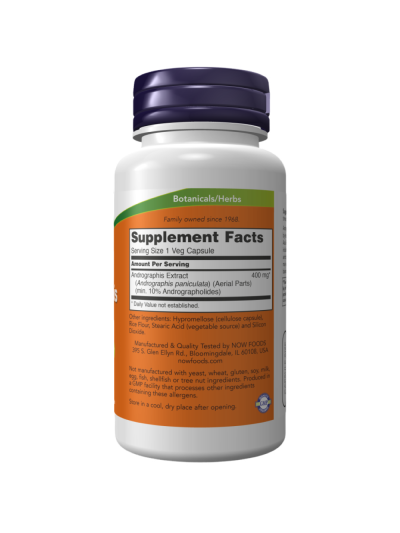 Skład NOW FOODS Andrographis Extract 400mg 90 vcaps w Pakuj ZDROWIE Gdańsk Wrzeszcz