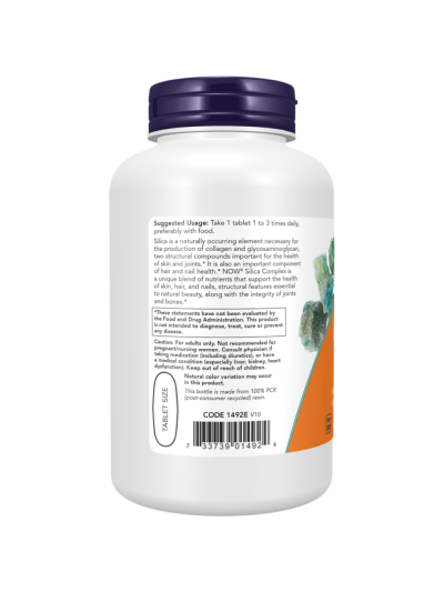 Tył NOW FOODS Silica Complex 180 tabs w Pakuj ZDROWIE Gdańsk Wrzeszcz
