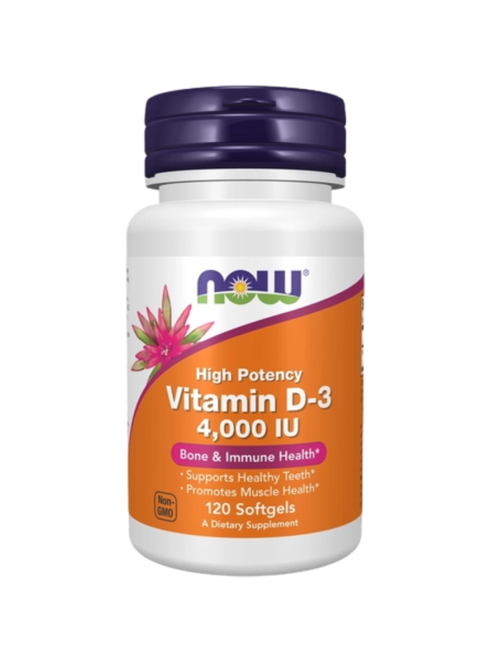 NOW FOODS Vitamin D-3 4000IU Softgels 120 caps w Pakuj ZDROWIE Gdańsk Wrzeszcz