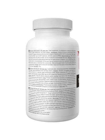 Tył 7NUTRITION Testo Blast 120 vcaps w Pakuj ZDROWIE Gdańsk Wrzeszcz