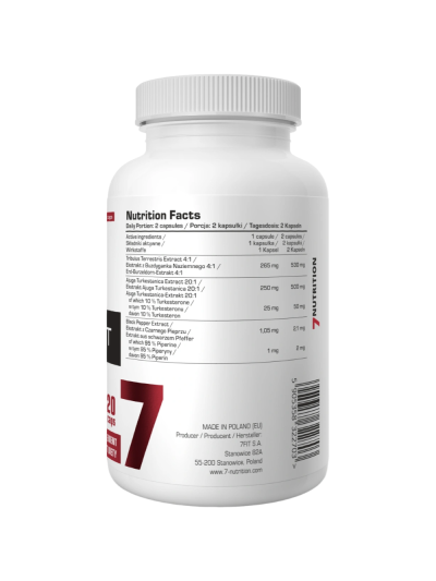 Skład 7NUTRITION Testo Blast 120 vcaps w Pakuj ZDROWIE Gdańsk Wrzeszcz